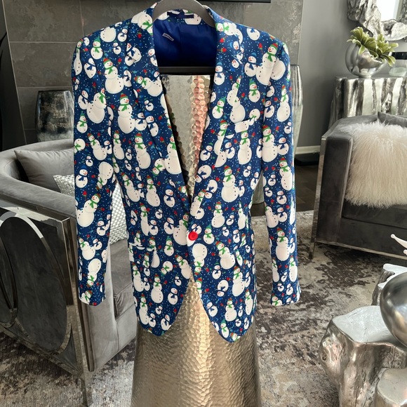 COPY - Mens ugly Christmas blazer holidays size small slim cut best fun festiv… - Picture 6 of 17